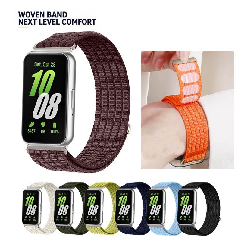 Sport Loop Velcro - สายรัดไนลอนแบบห่วงสำหรับกีฬา ระบายอากาศได้ดี พร้อมตัวเชื่อม สำหรับ Samsung Galaxy