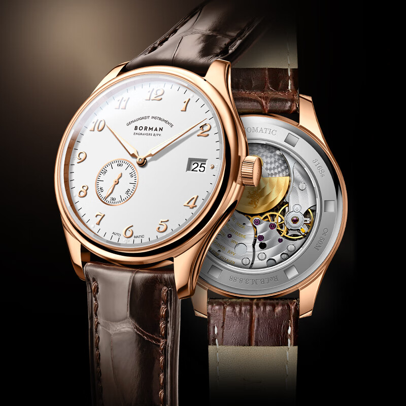 Seiko Watch Presage - BORMAN ผู้ชายนาฬิกาอัตโนมัติ 41mm Ultrathin นาฬิกาข้อมือ 5Bar