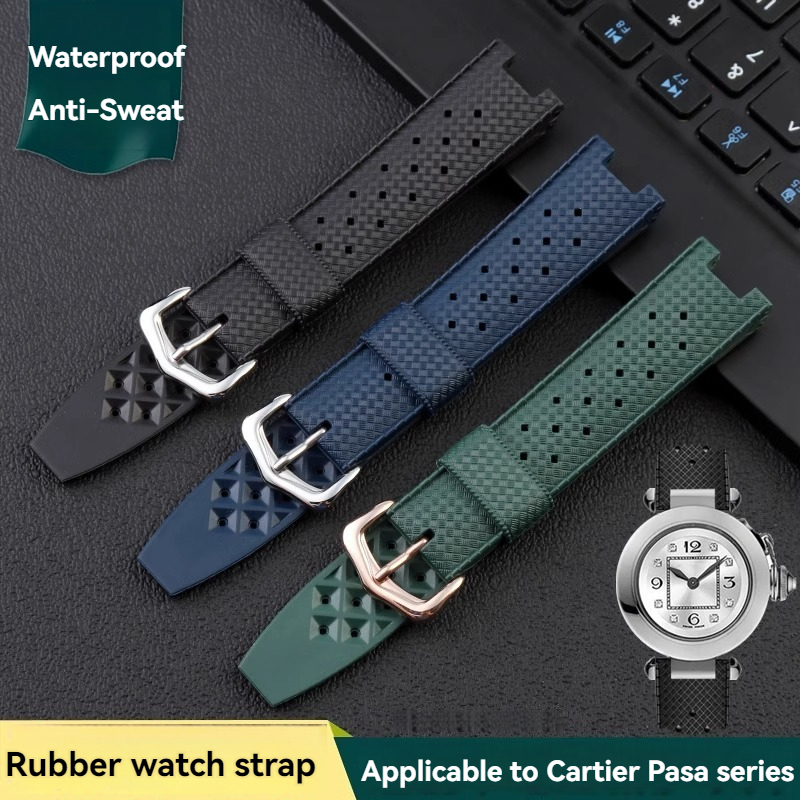 ยางผู้ชายสายนาฬิกาสําหรับ Cart - Cartier Watch Tank บทวิจารณ์และราคา
