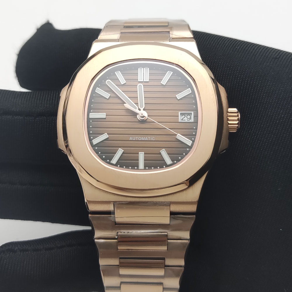 นาฬิกากลไกทองคำสีกุหลาบอัติโนม - Patek Philippe Watch Nautilus บทวิจารณ์และราคา